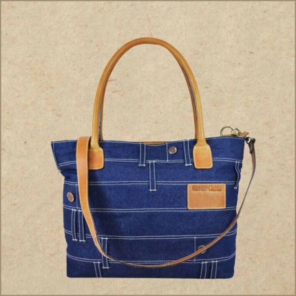 Canvas Handbag for Women - Top Handle Shoulder Bag